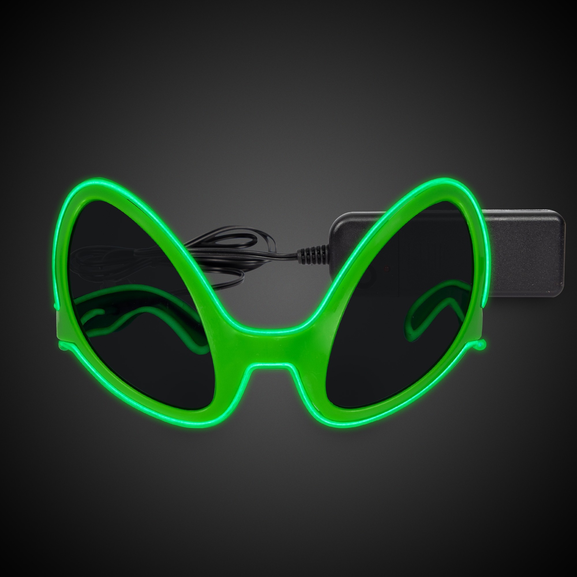 Alien Green EL Wire Sunglasses 1