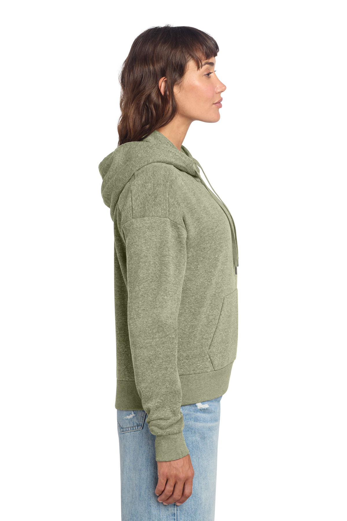District Women's Perfect Tri Fleece 1/2-Zip Pullover DT1311 2