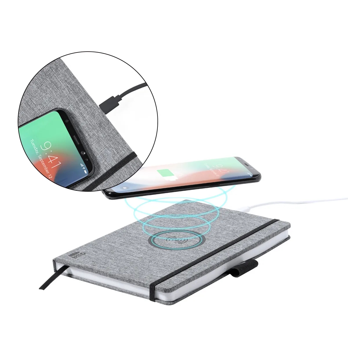 A5 Executive Notebook with Wireless Charging Cover 4