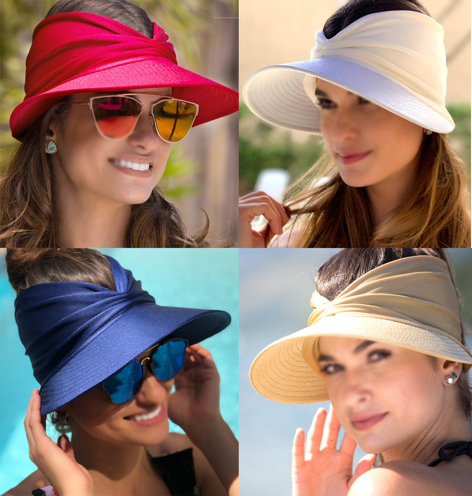 Women Beach Sport Sun Visor Hats 3