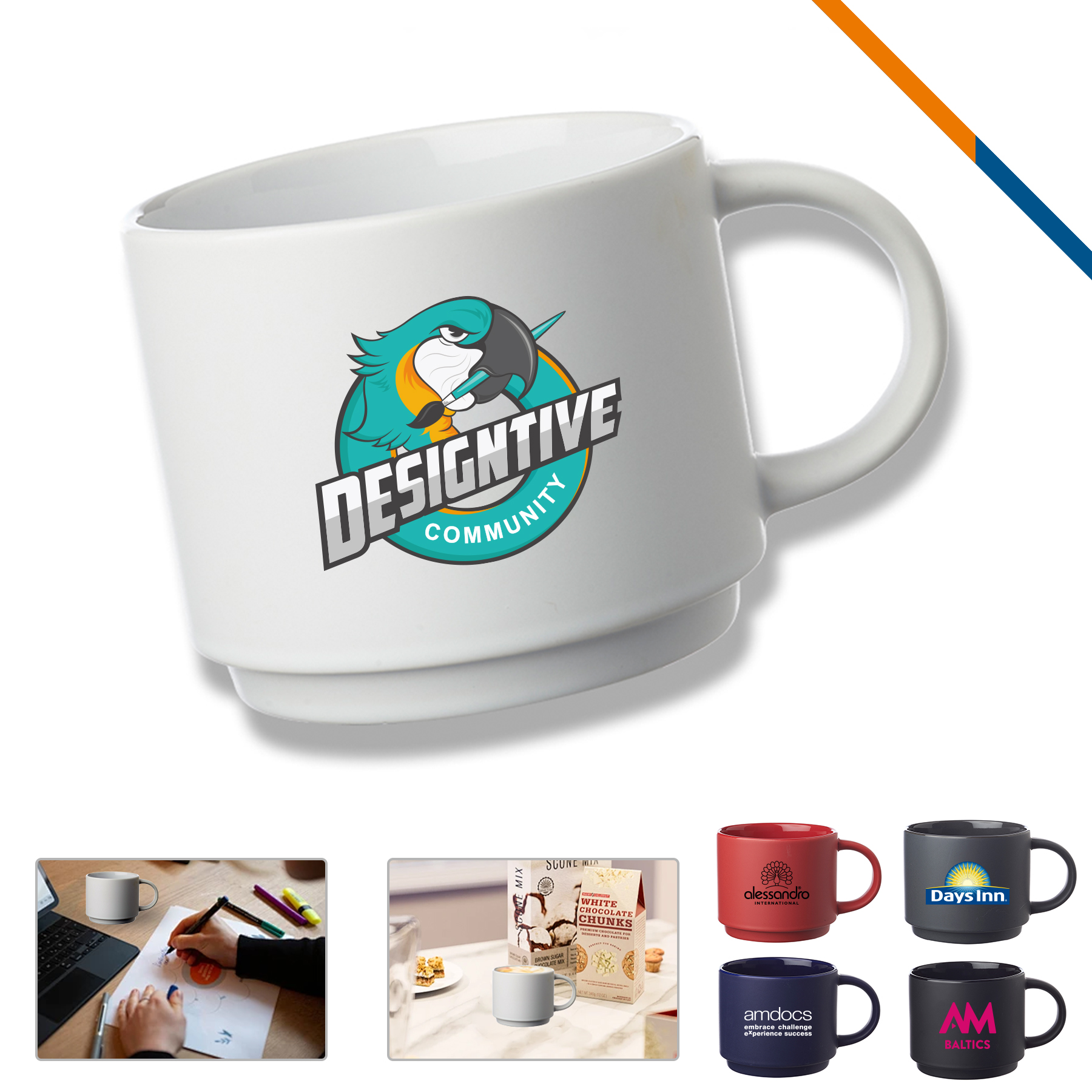 Sherlyn Stackable Ceramic Mug – 14 OZ. 2