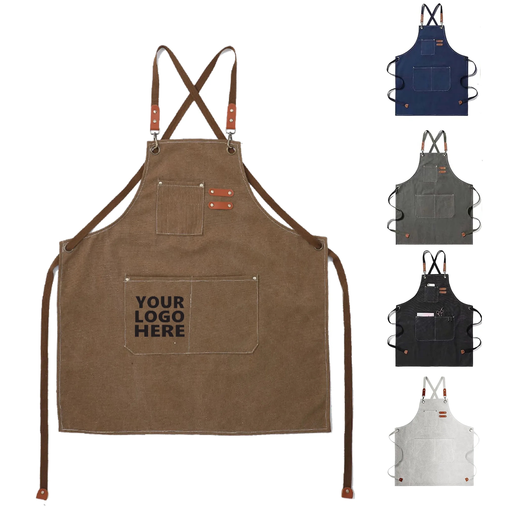 Waterproof Thick Canvas Work Apron 2