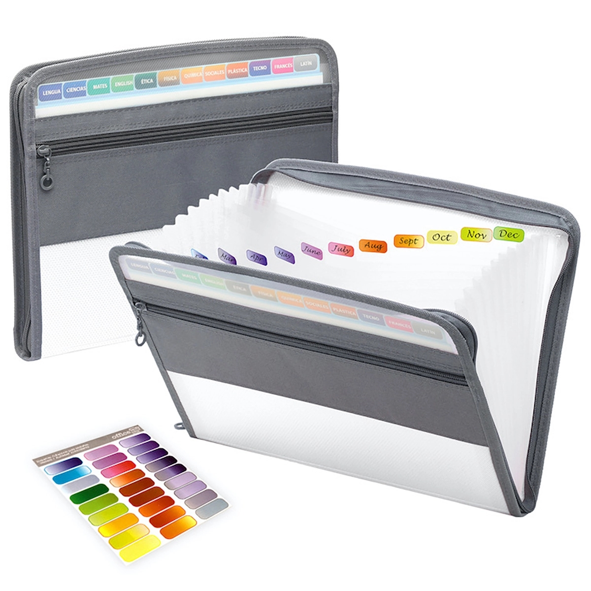 Expanding Accordion File Folder with Zipper Closure 2