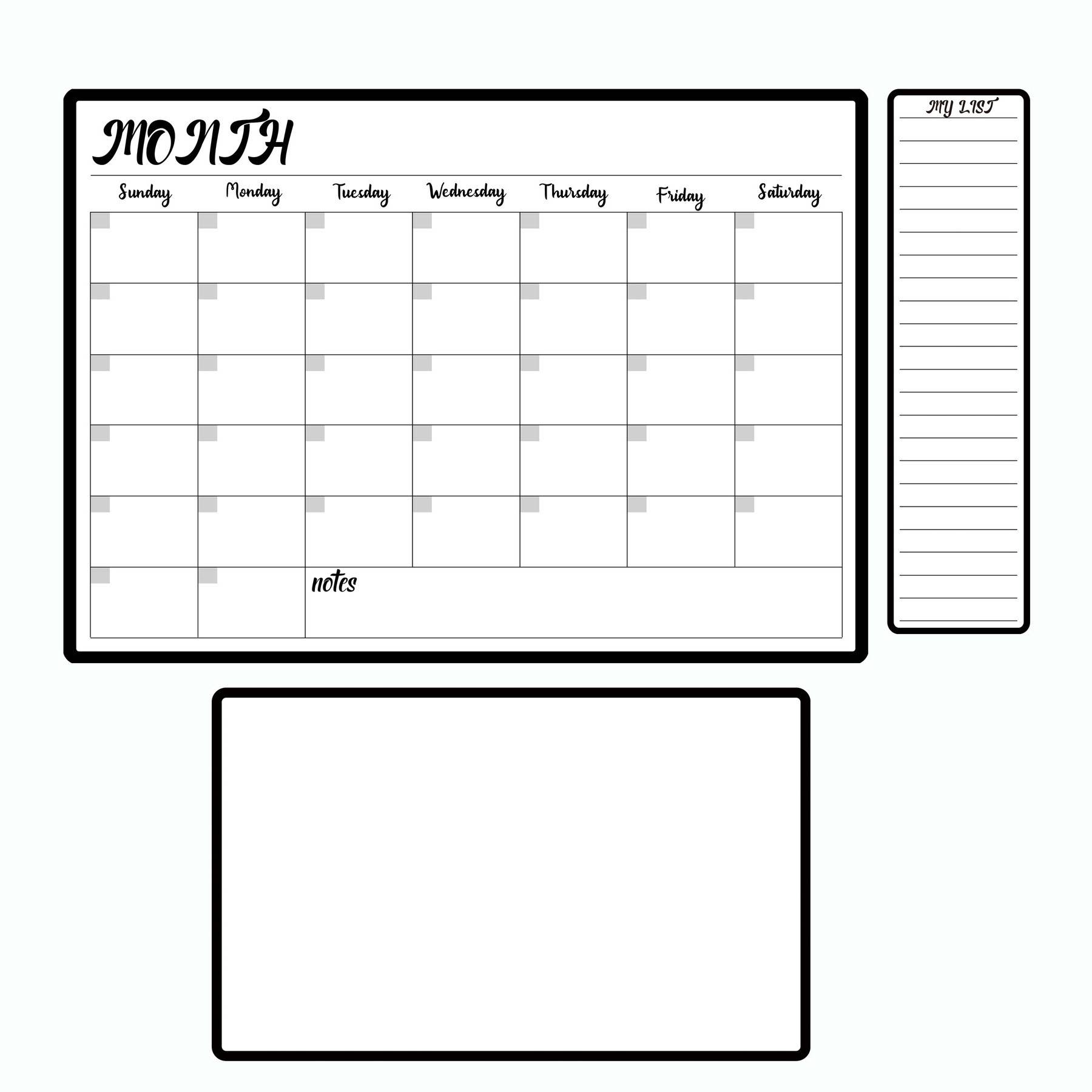 Magnetic Calendar Whiteboard Planner 1