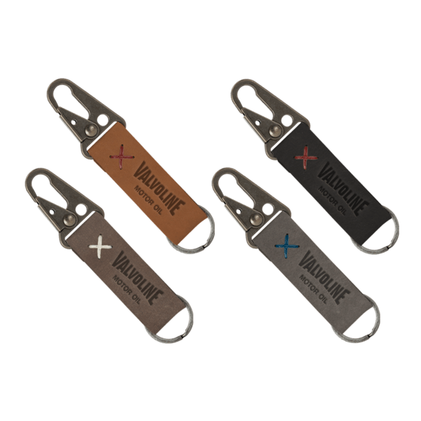 Busker Leather Keychain with Antique Nickel Carabiner 40