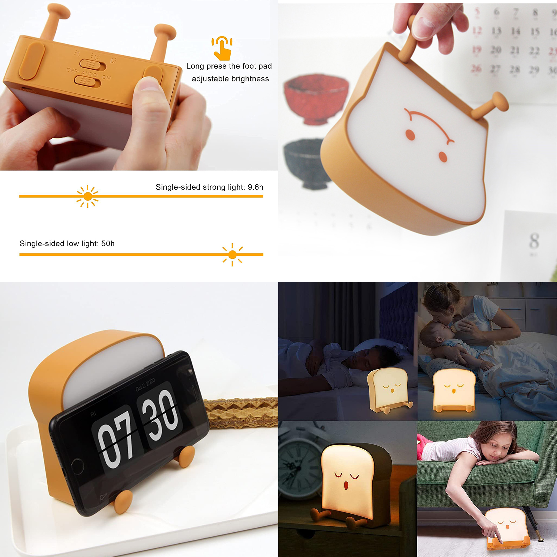 Toast Sliced Bread Food Night Light 2