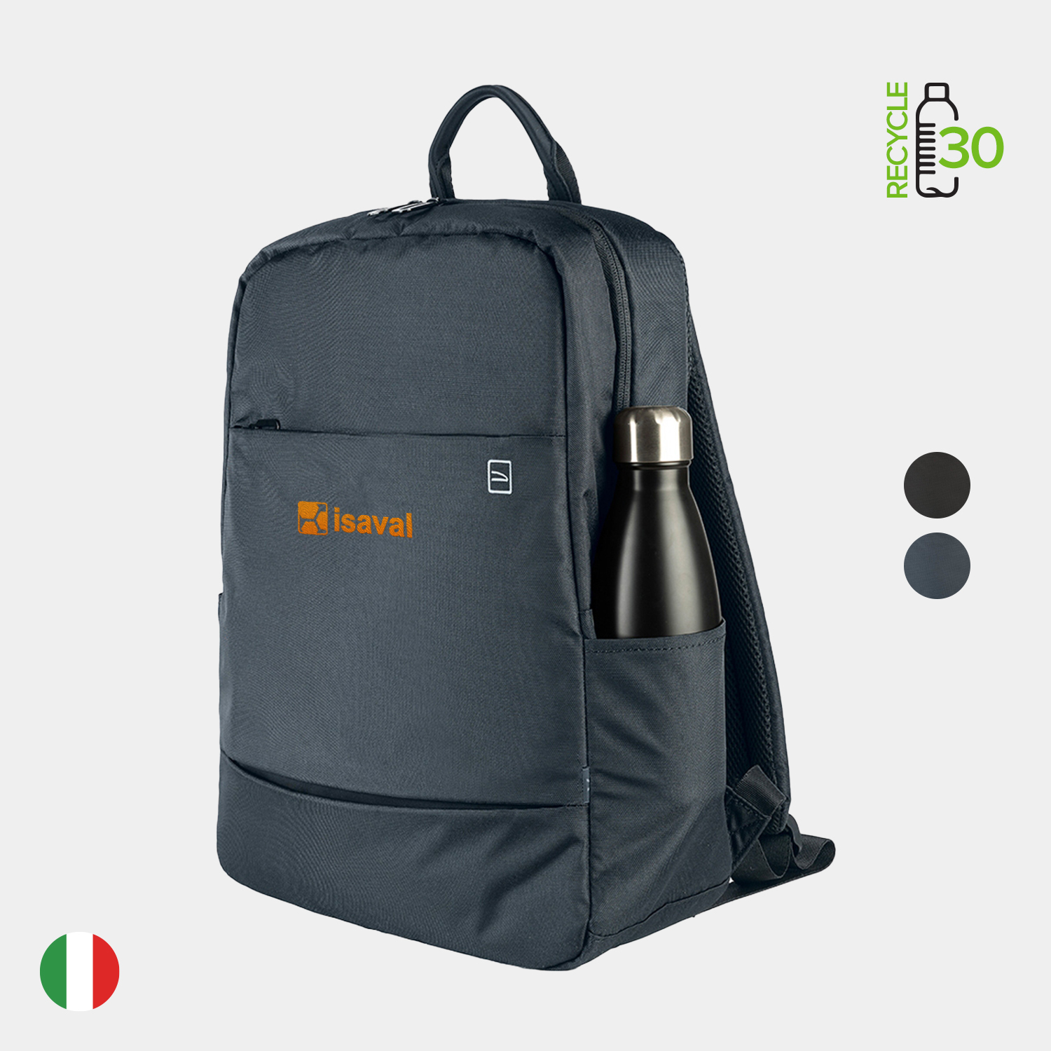 Tucano® - Italy GLOBAL Recycled Military Style Executive Business Backpack 5