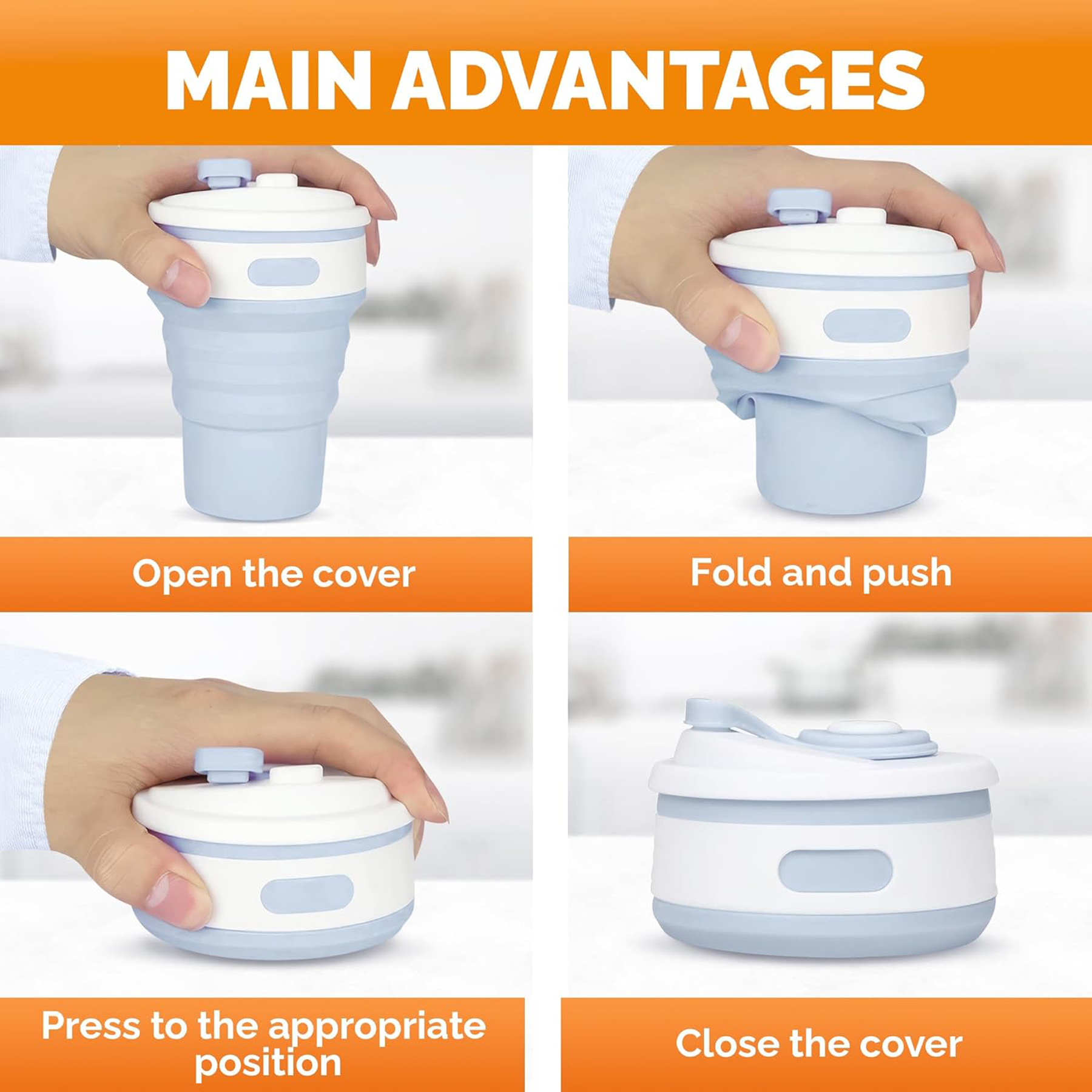 12oz Travel Collapsible Cups