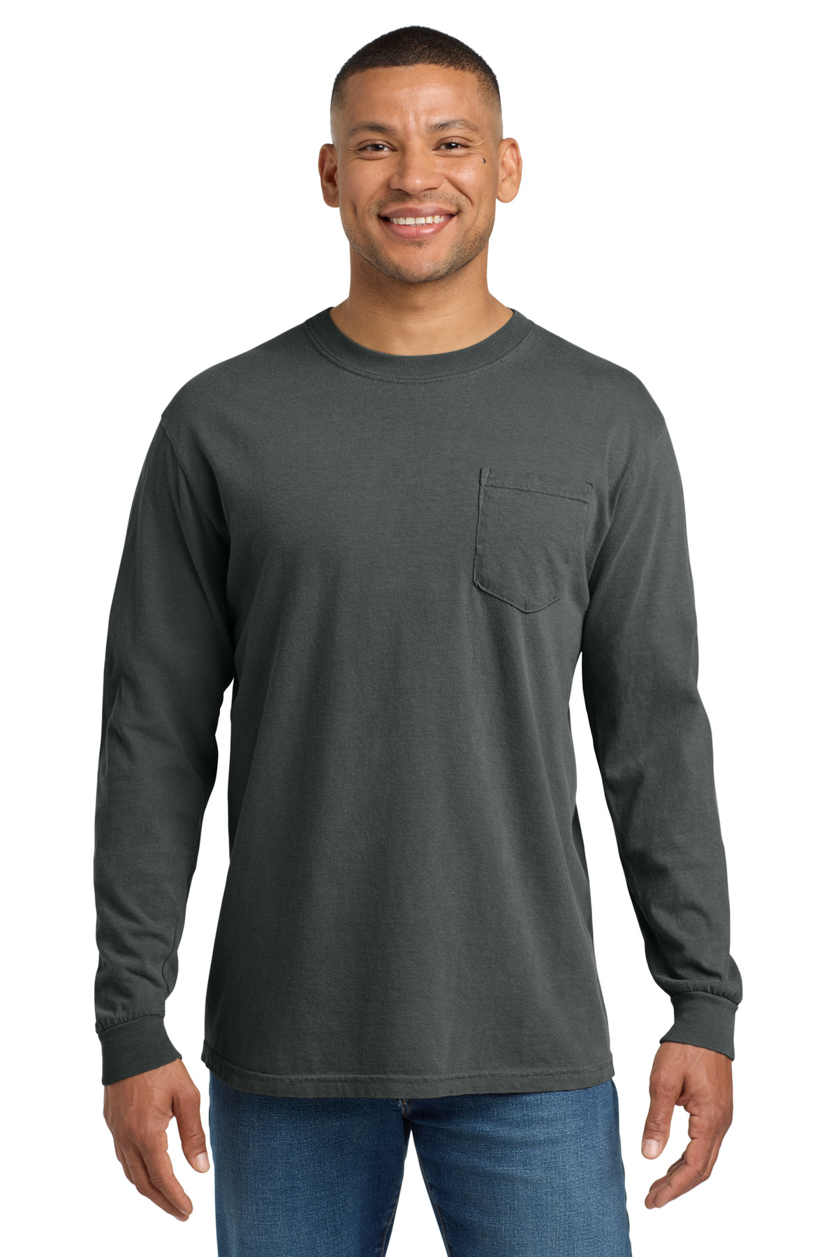 COMFORT COLORS Heavyweight Ring Spun Long Sleeve Pocket Tee. 4410 35