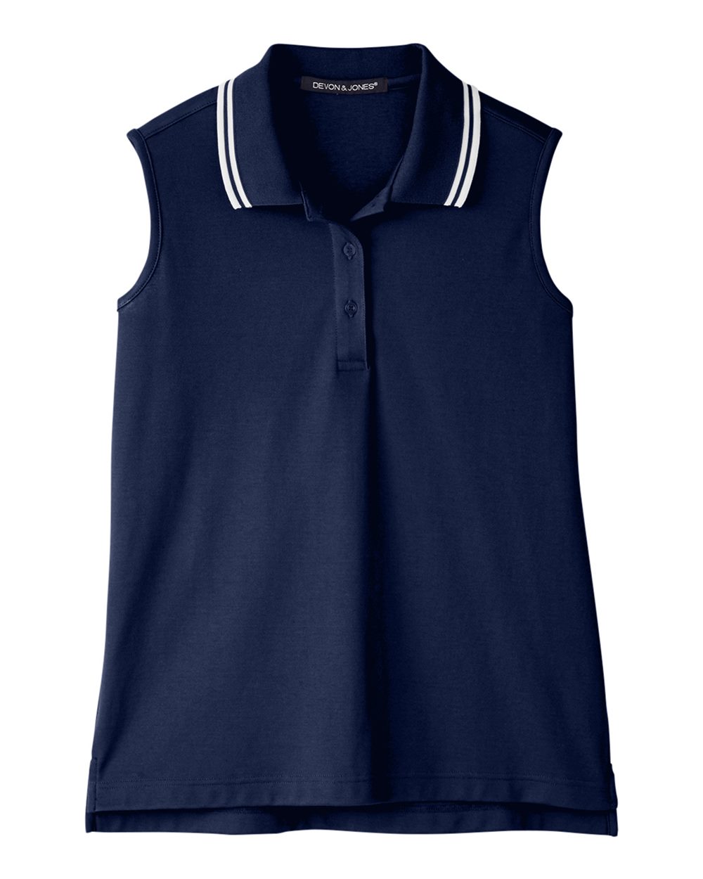 Women's CrownLux Performance® Plaited Tipped Sleeveless Polo - DG20SW 25