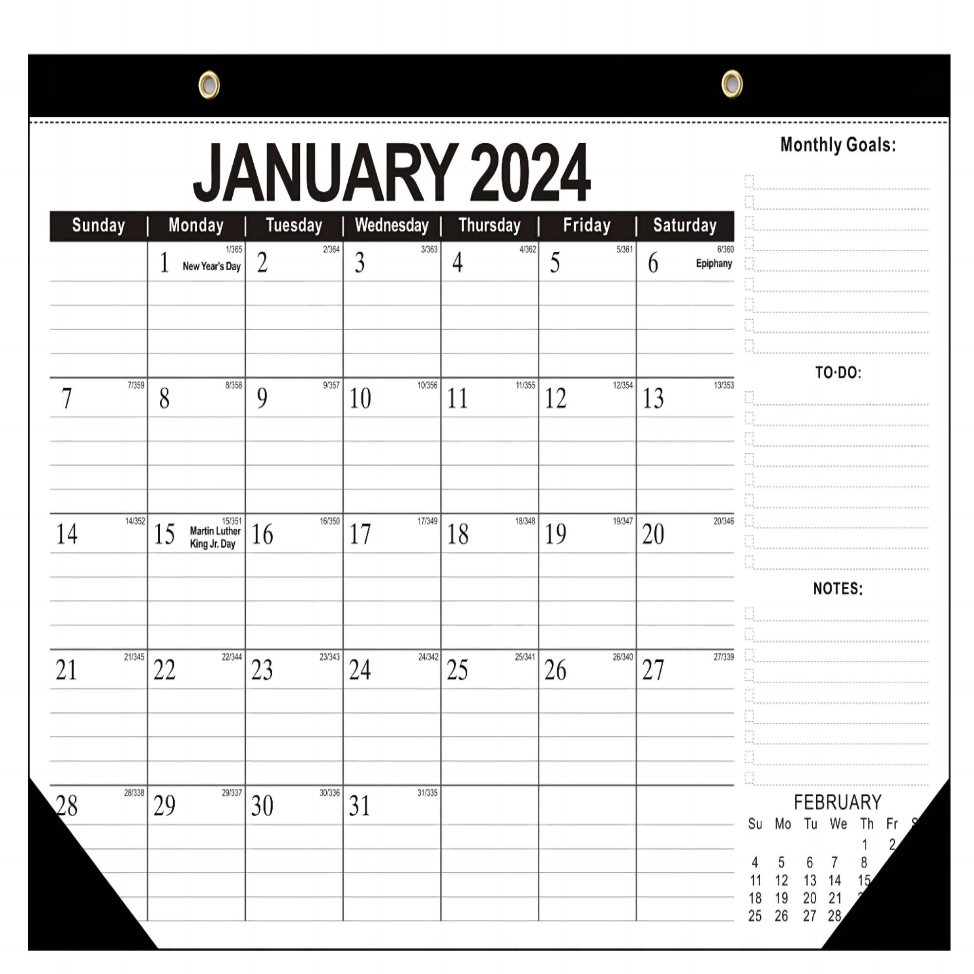 MOQ50 Full color 17''X 12'' Desk/Wall Calendar 2