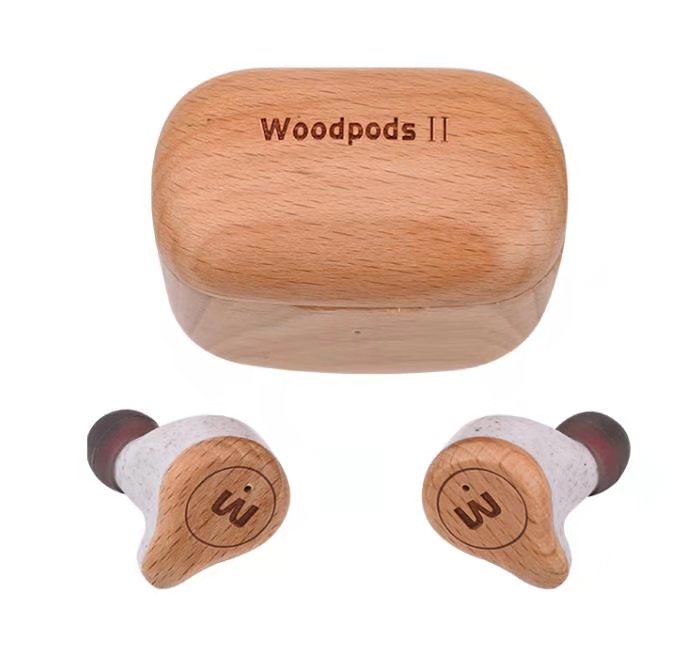 Wooden Wireless Ear Bud 2