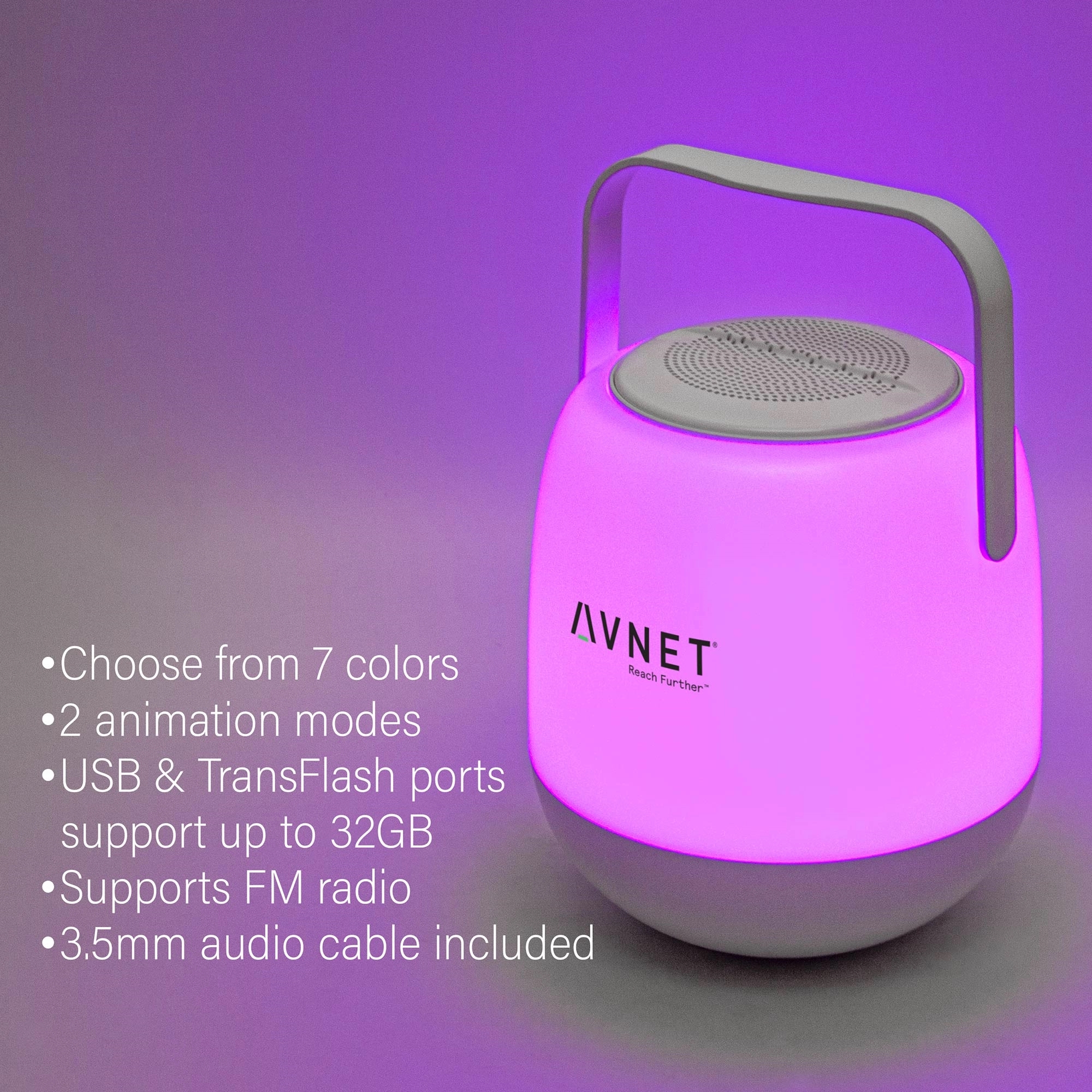 10-Watt Bluetooth Light-Up Speaker with Carrying Handle 7
