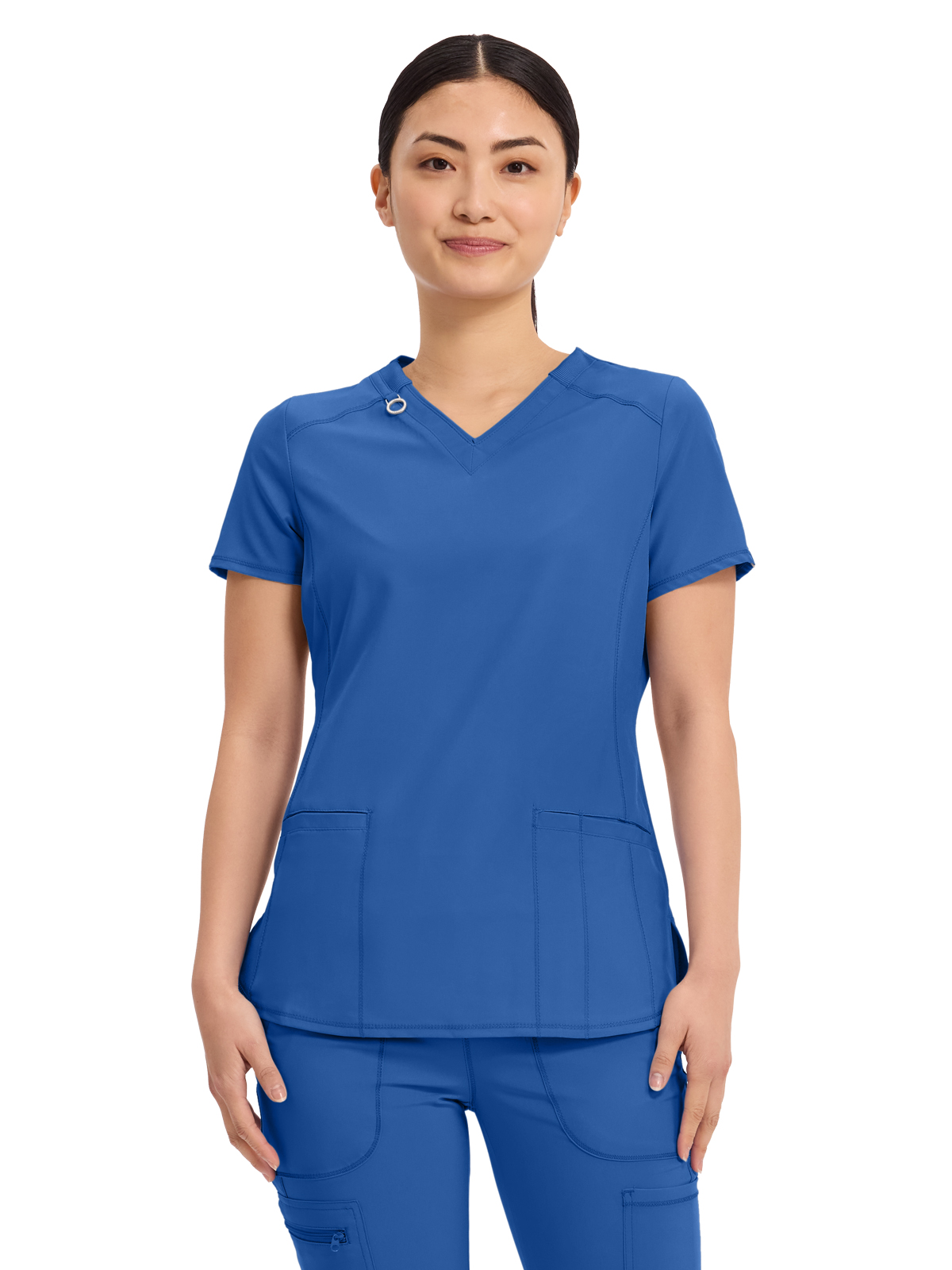 Infinity - Women's 2 Pocket Princess Seams V-Neck Top 39