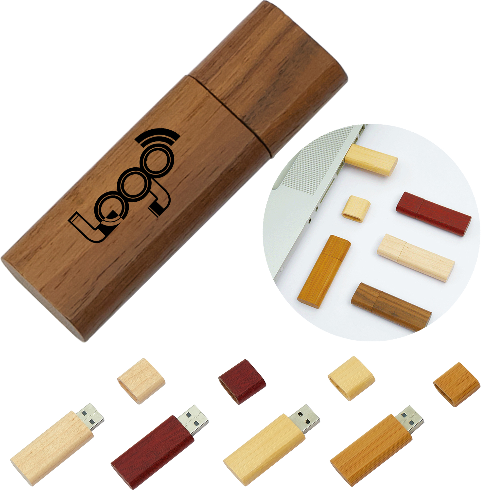 16G Custom Wooden USB Flash Drive 2