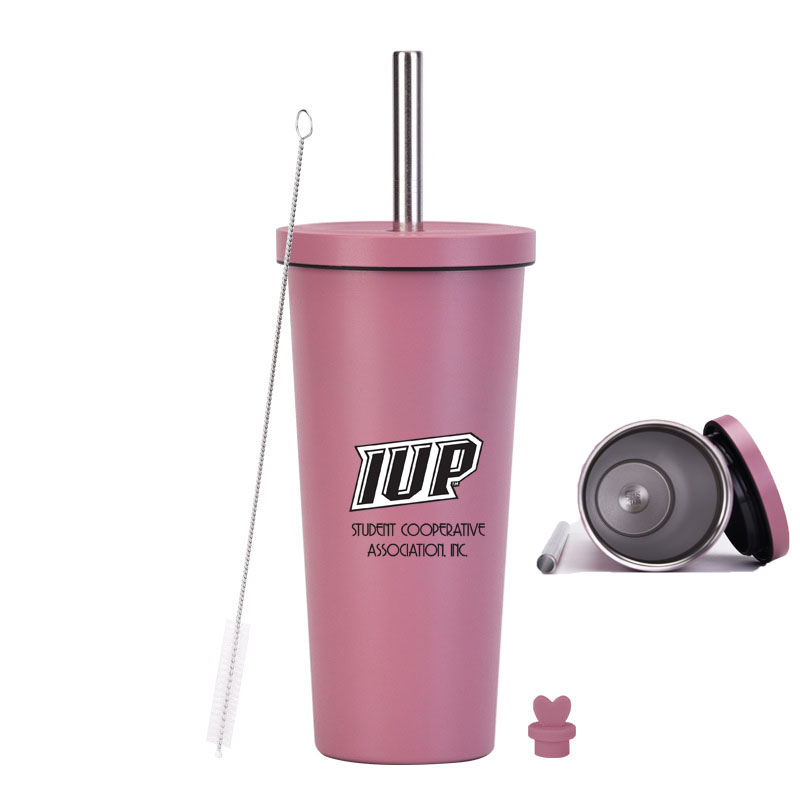 24 oz Stainless Double-wall Tumbler with Straw 7