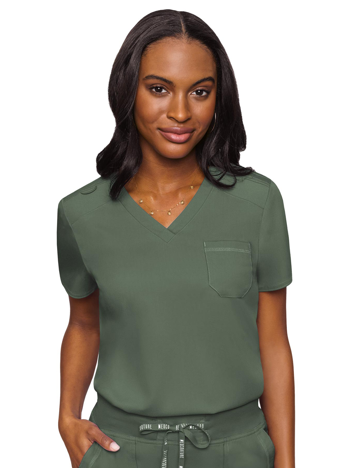 Med Couture - MC Touch - Women's 1-Pocket V-Neck Top 42