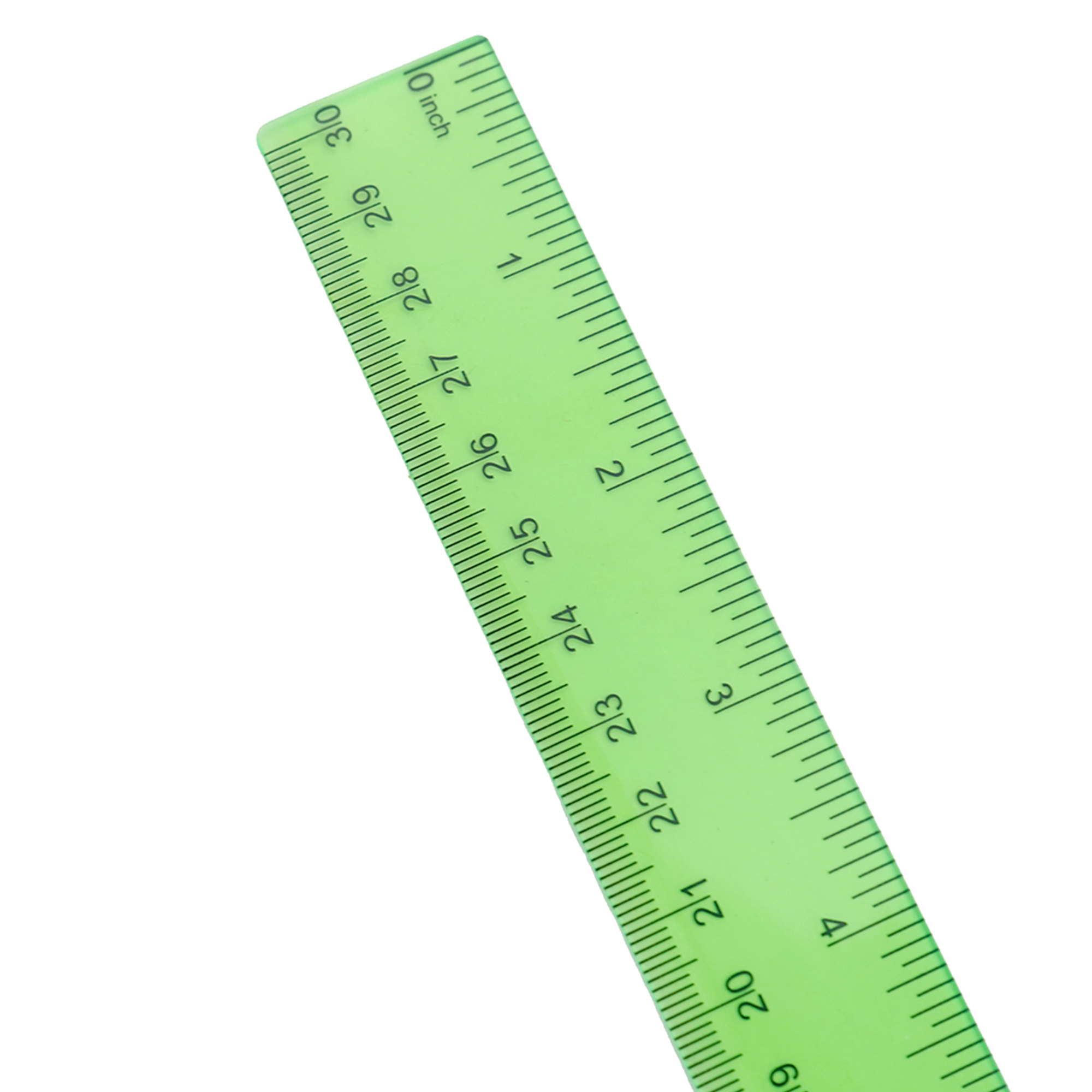 12" Colorful Plastic Ruler with Black Scale 5