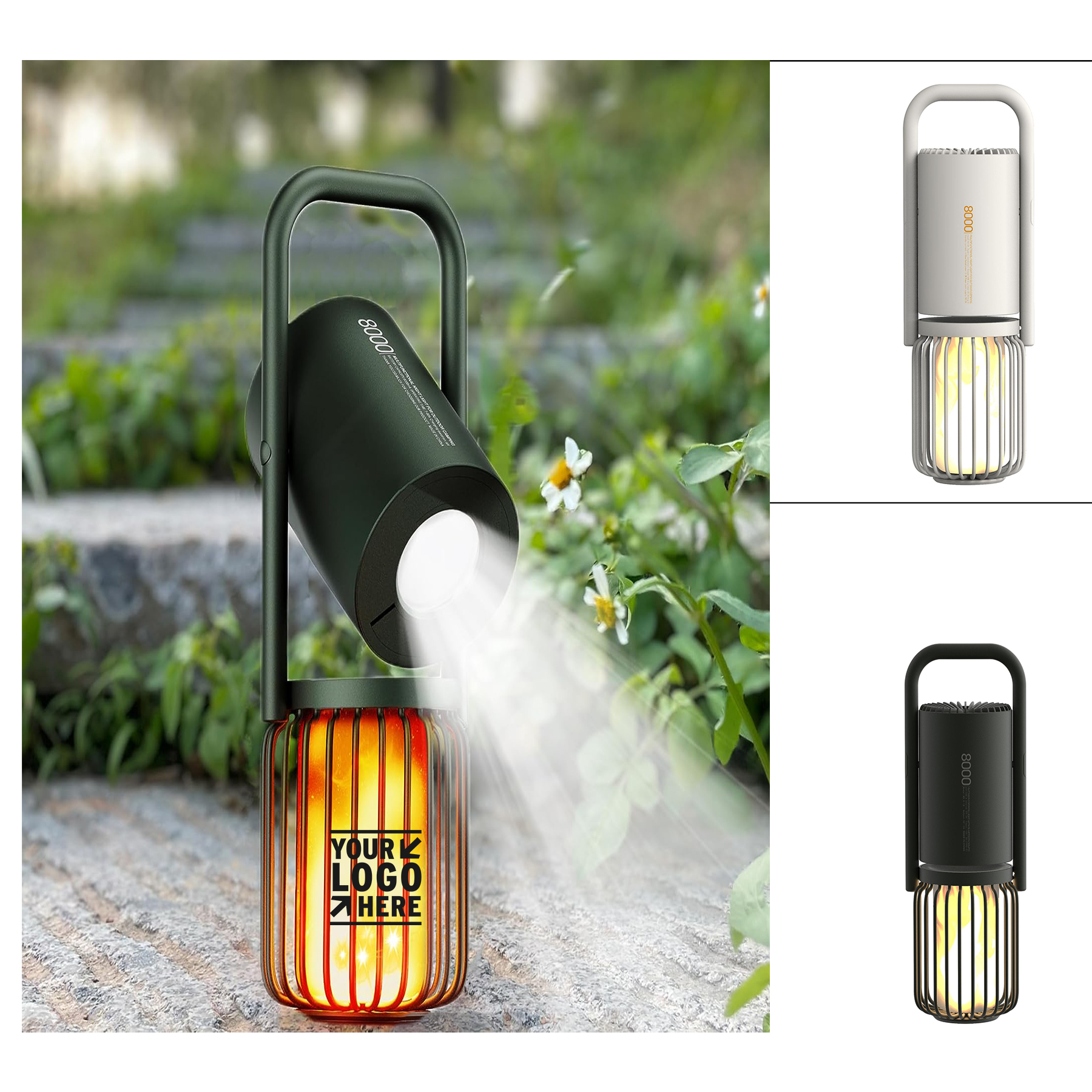 8000mAh 4-in-1 3 Light Modes Outdoor Bluetooth Speakers IPX5 Waterproof Wireless Camping Led Lantern 2