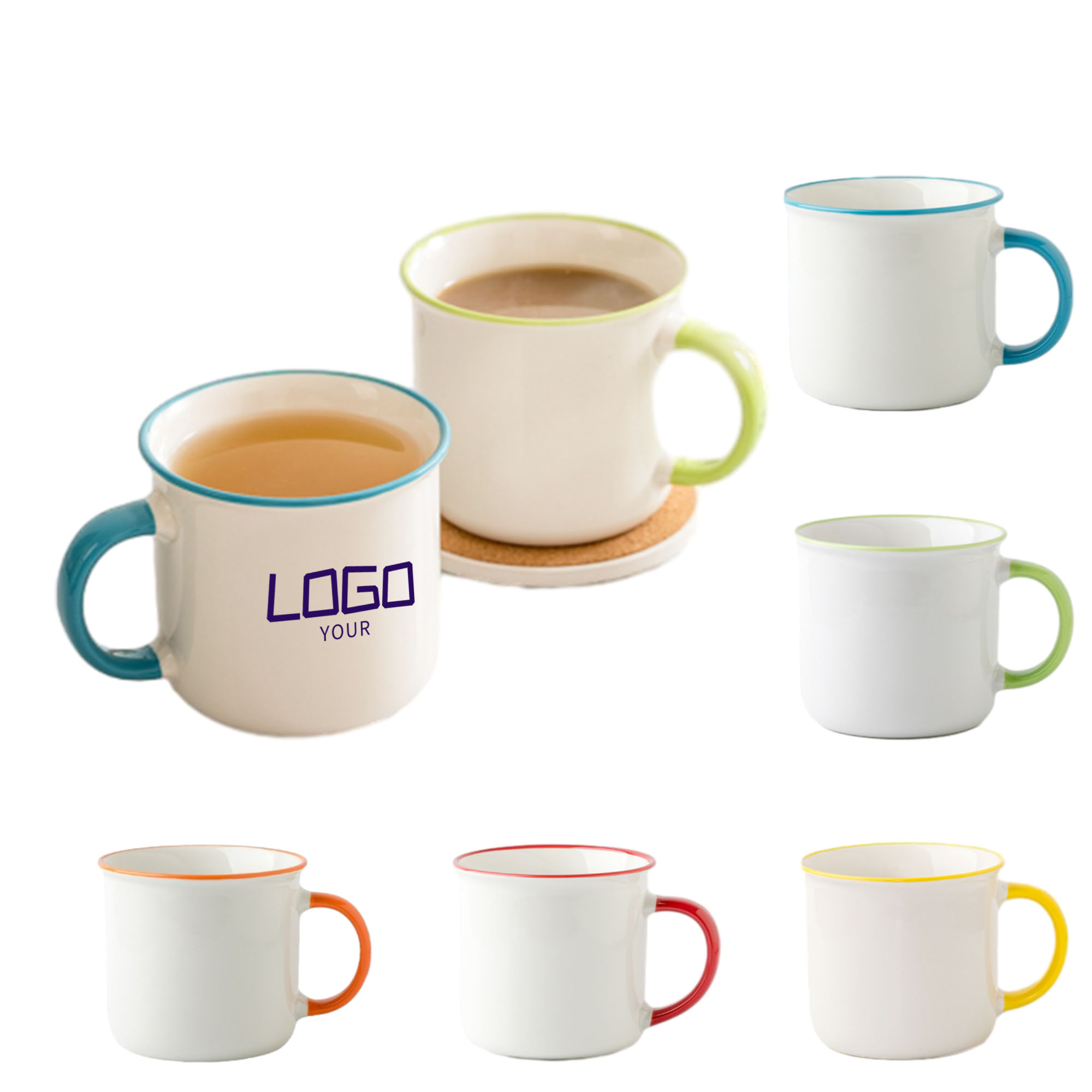 12 OZ Simple Coffee Ceramic Mug 2