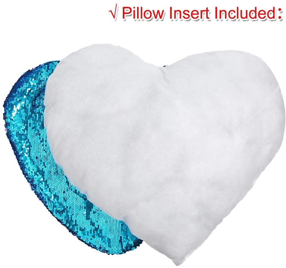 Throw Pillow with Insert Reversible Sequins 5