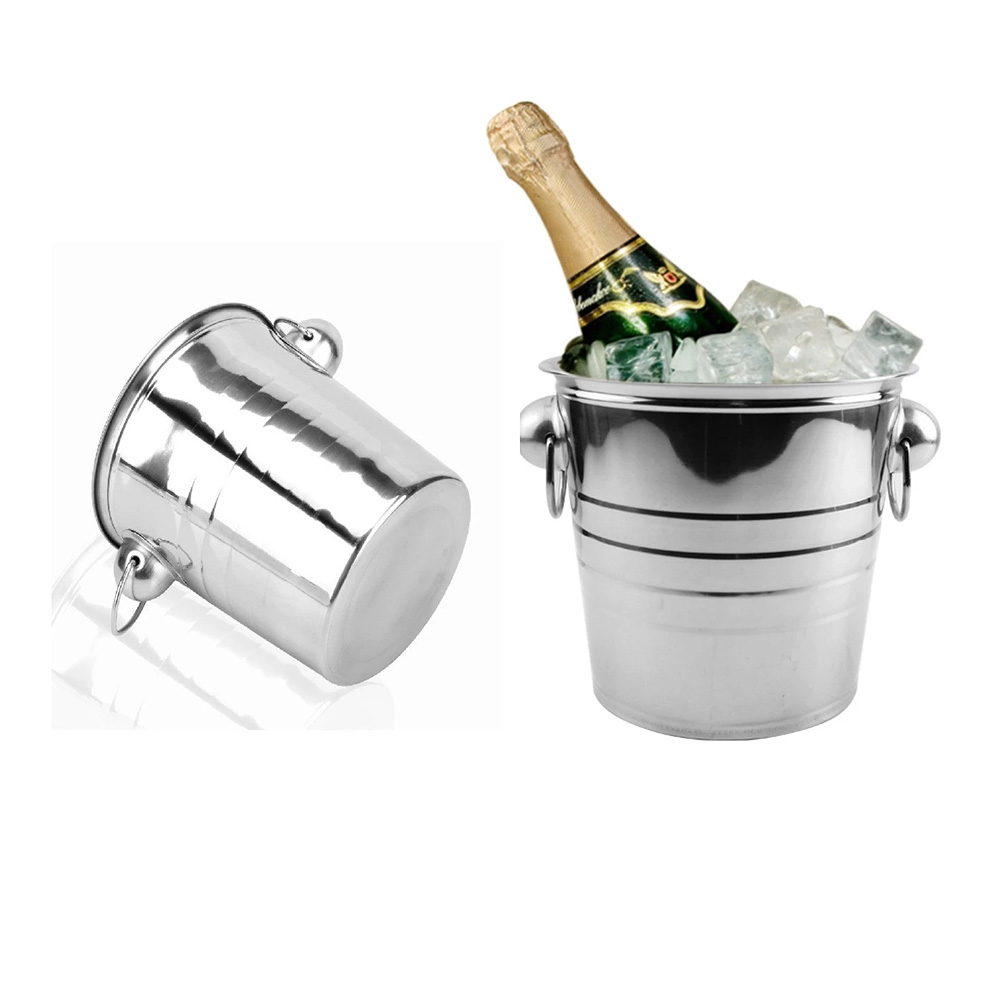 Polishing Stainless Steel Beer Wine Ice Bucket 2