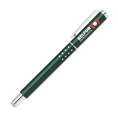 Matte Green Brass Roller Ball Pen 2