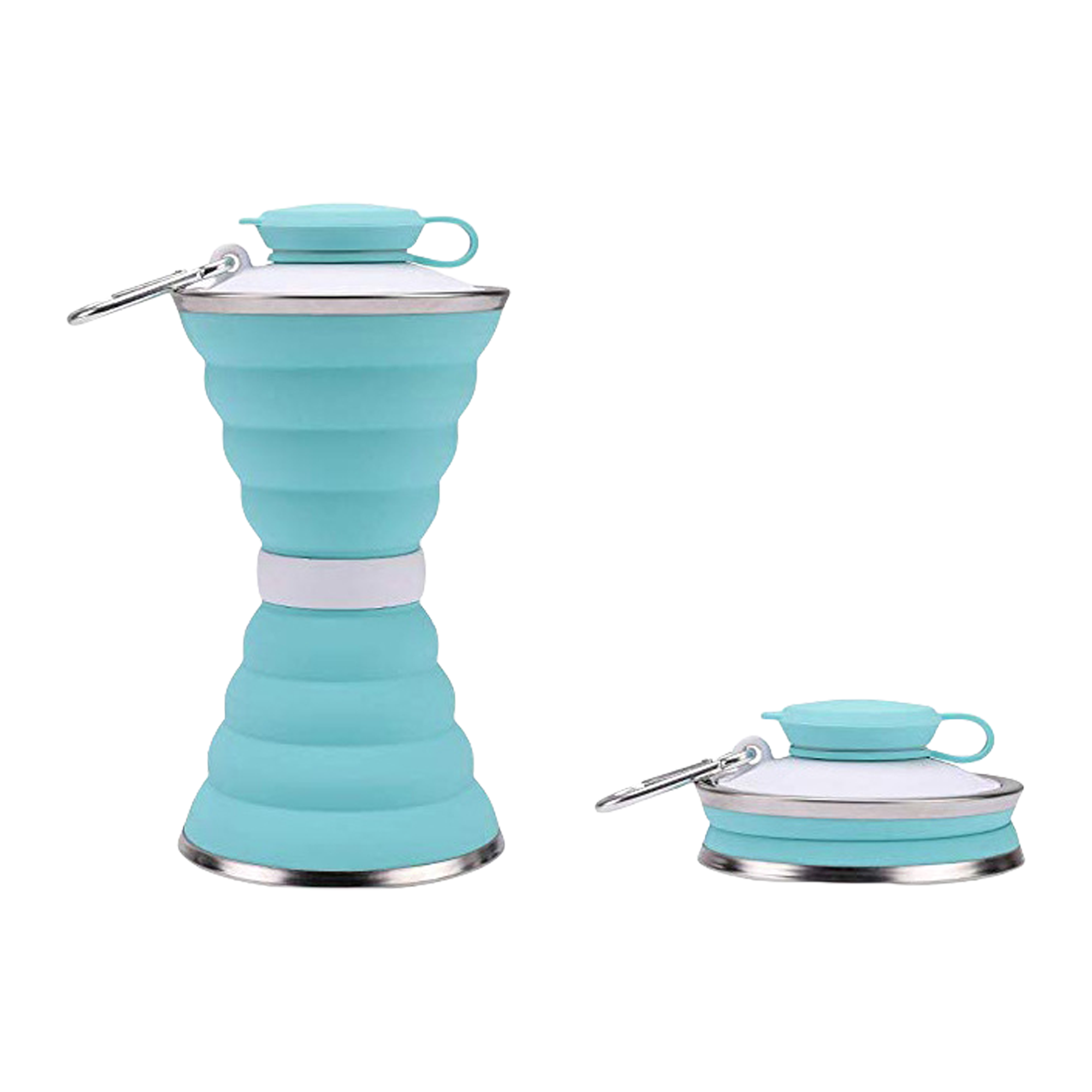 17Oz Silicone Collapsible Water Cup with Carabiner 3