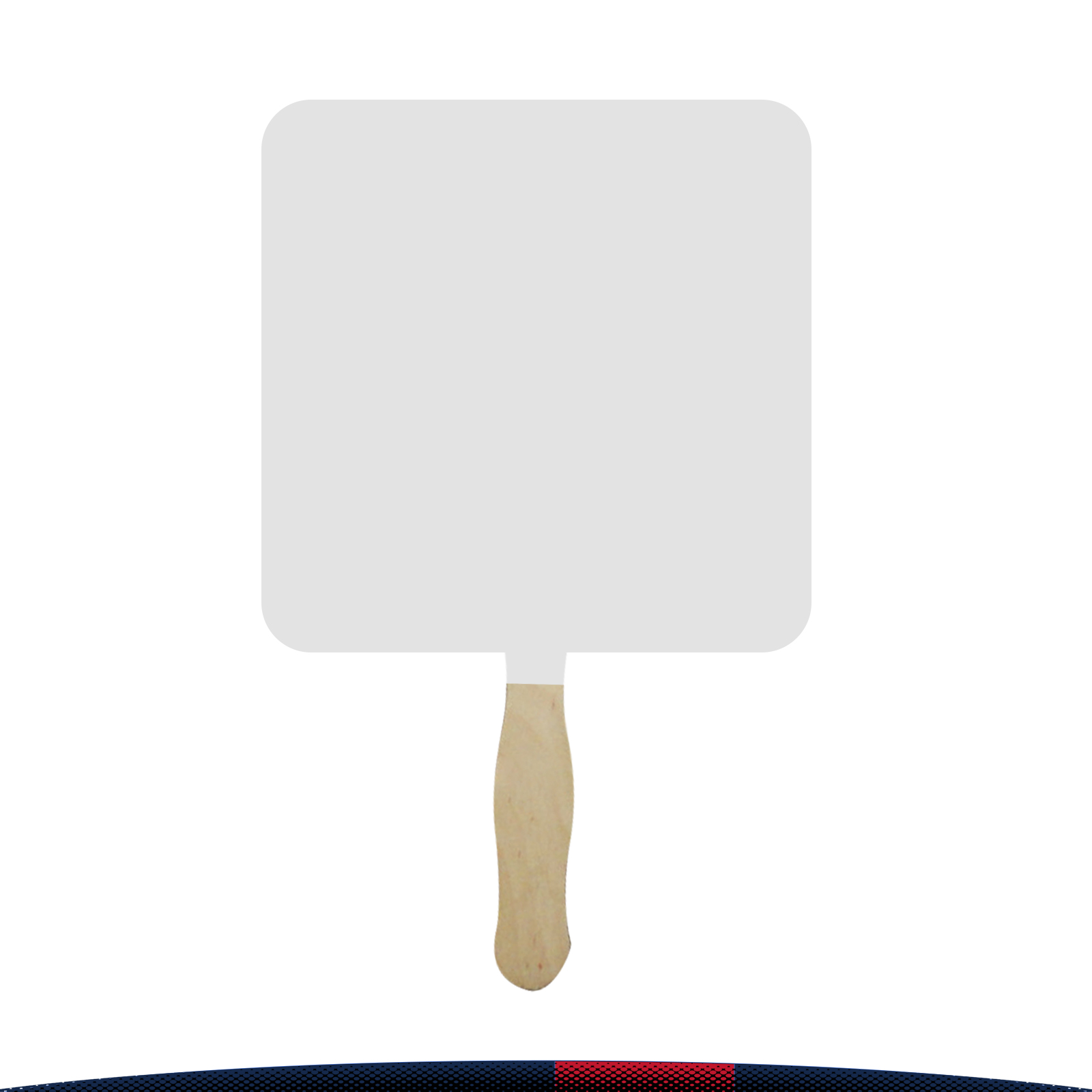 Square Wooden Handle Hand Fan 3