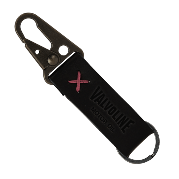 Busker Leather Keychain with Antique Nickel Carabiner 97