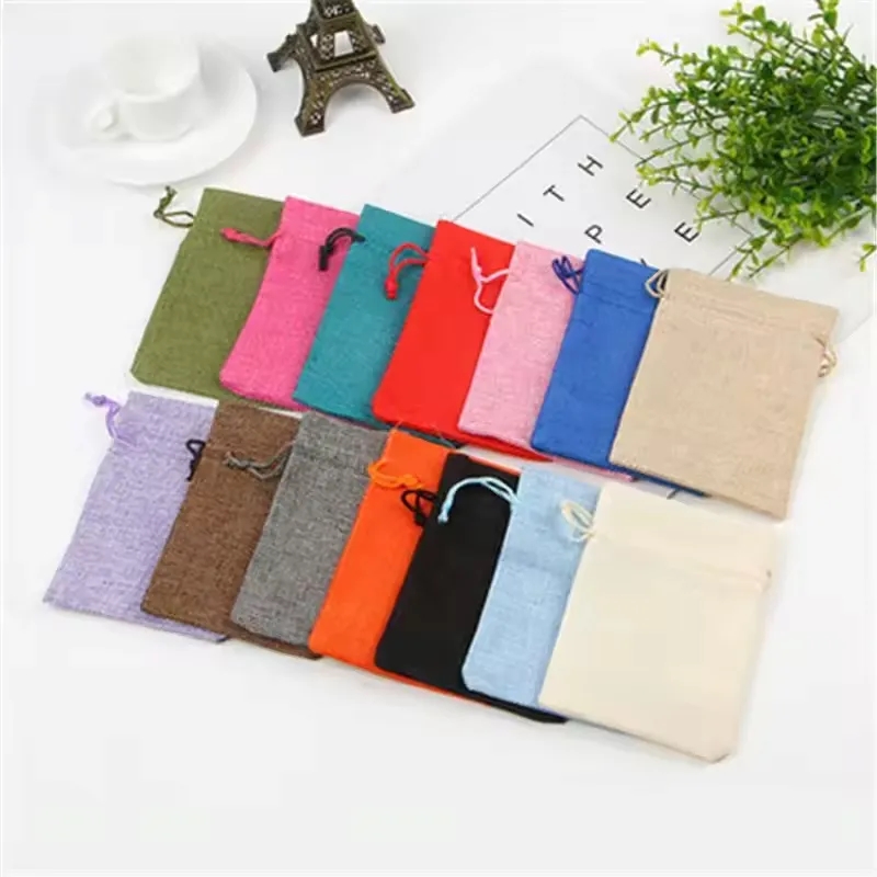 Medium Natural Burlap Pouches 2