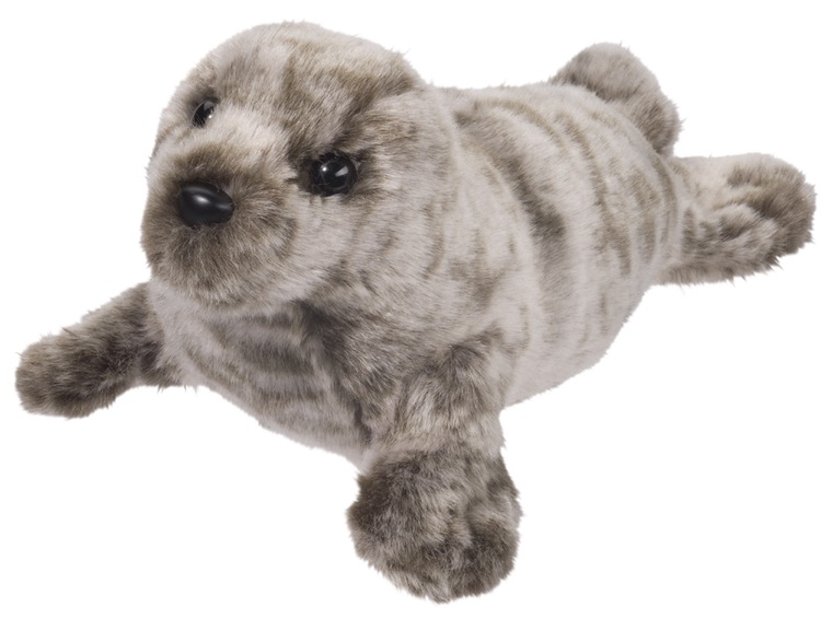 Miki Gray Seal Stuffed Animal 2