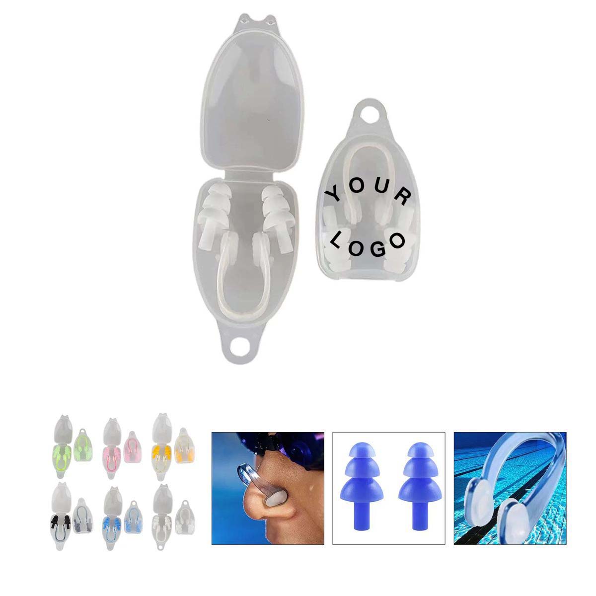Swimming Nose Clip and Ear Plug Set with Case 2