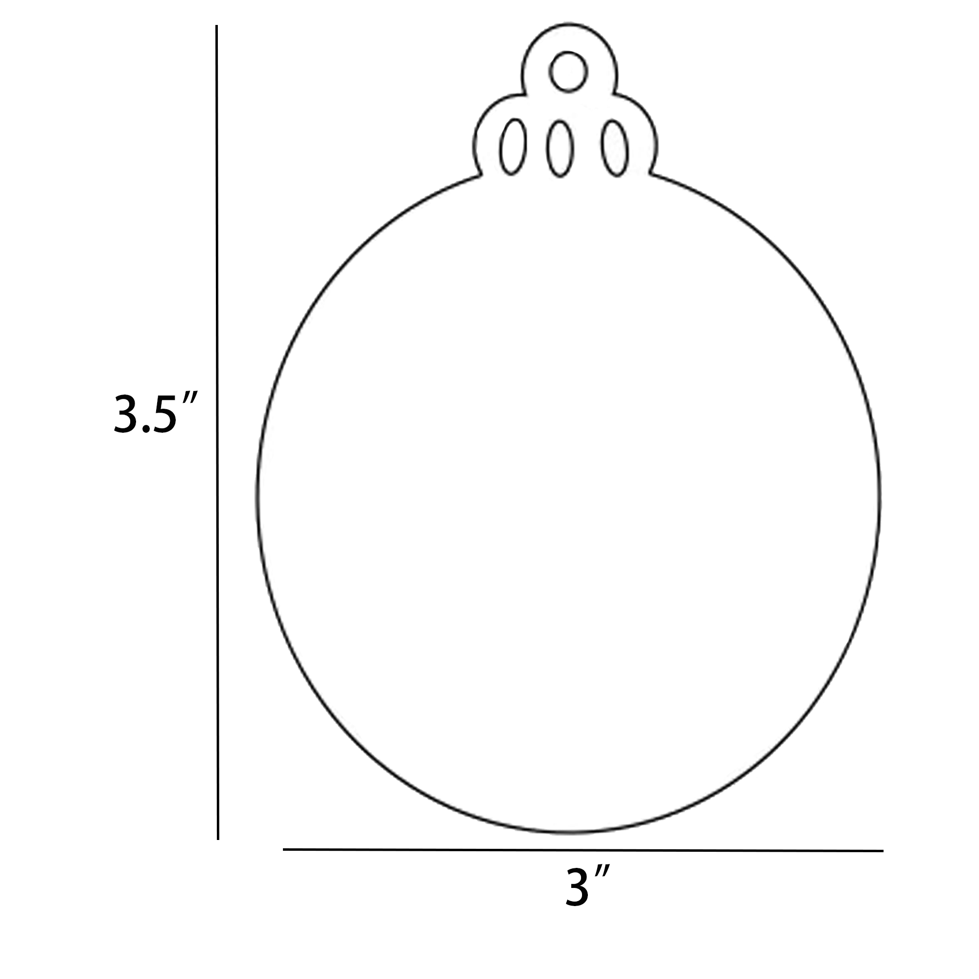 3.5 Inch Custom Acrylic Christmas Decoration 2