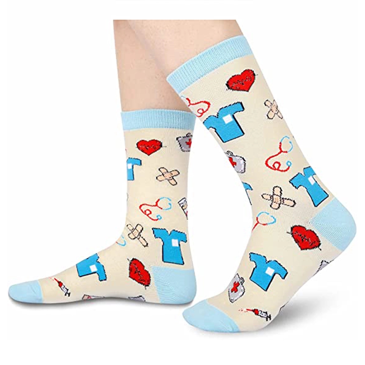 Calf Compression Socks 15-20mmHg for Doctor Nurses 3