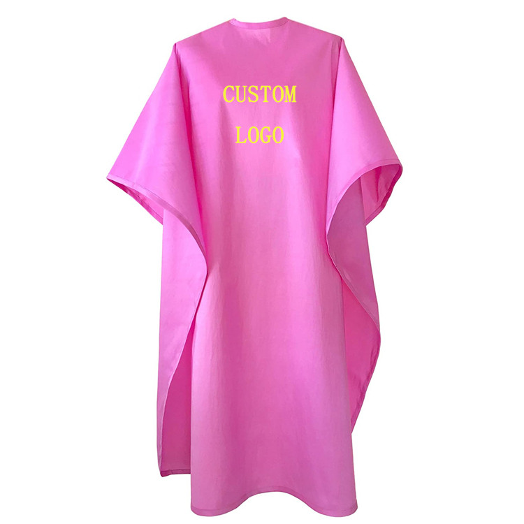Waterproof Salon Barber Stain Resistant Pink Haircut Cape