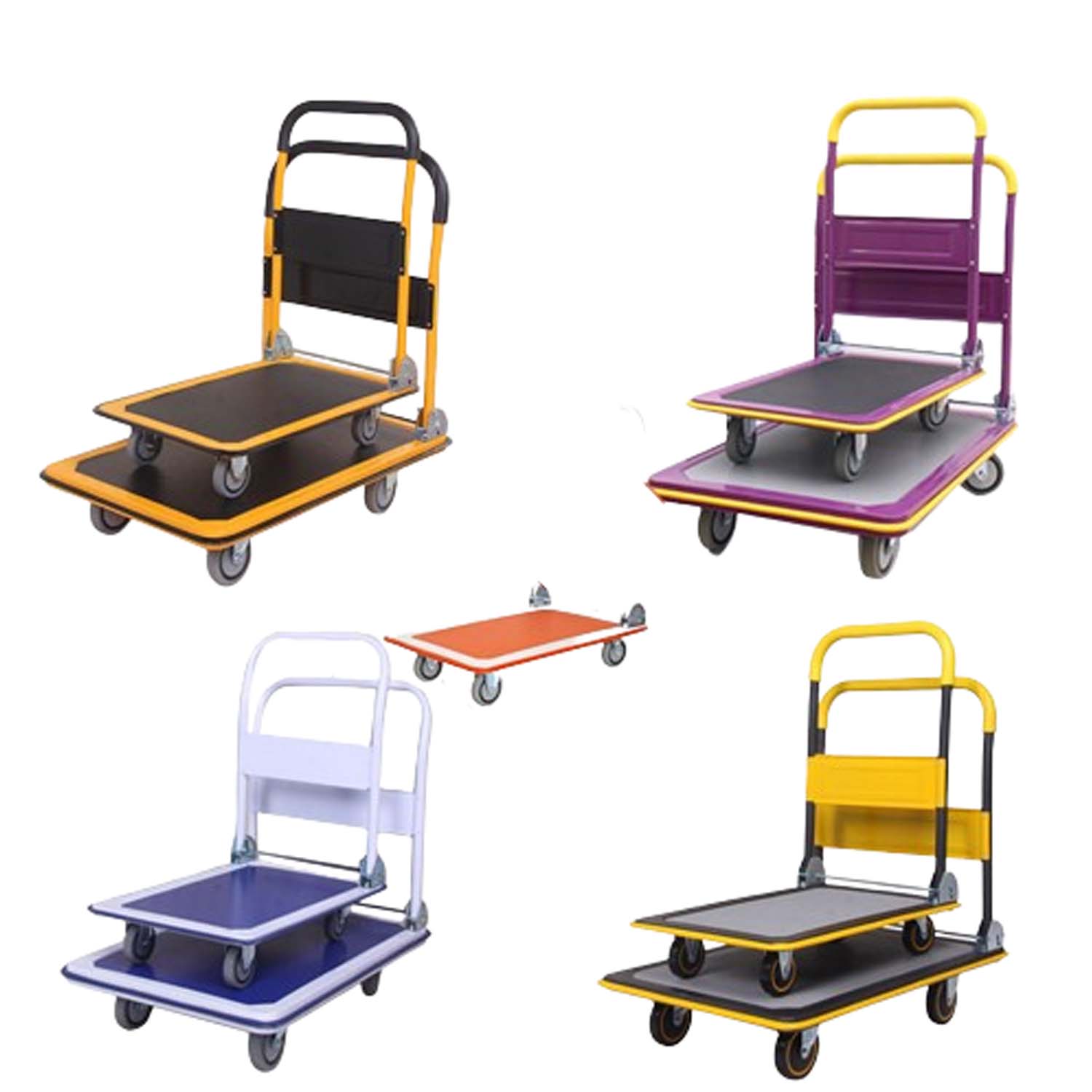 Foldable Rolling Hand Truck Platform Dolly Cart 6