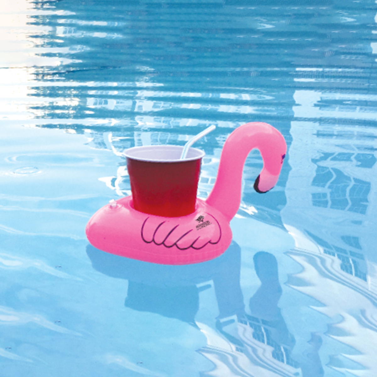 Inflatable Pink Flamingo Floating Coaster 1