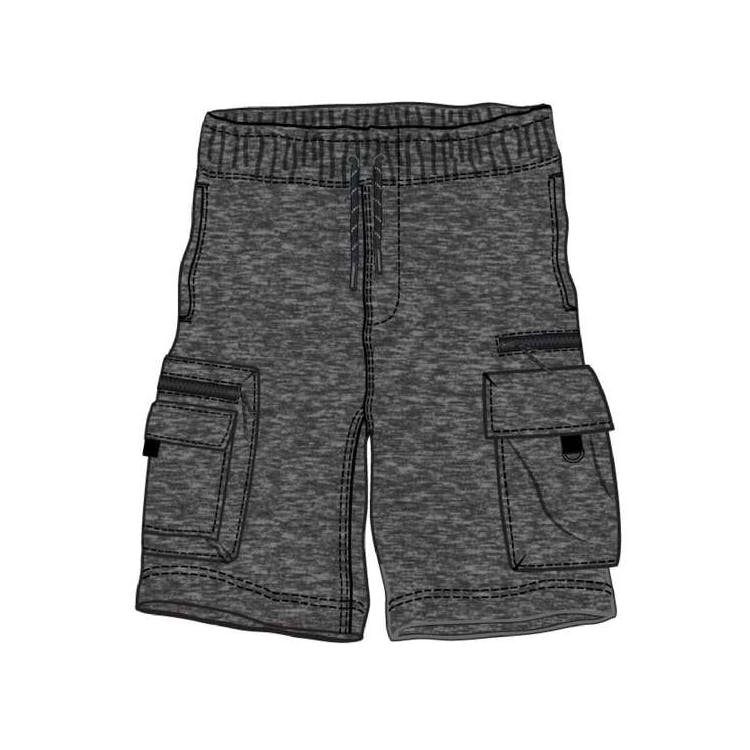 Boys Fleece Cargo Shorts - Size 8-18 Charcoal 2