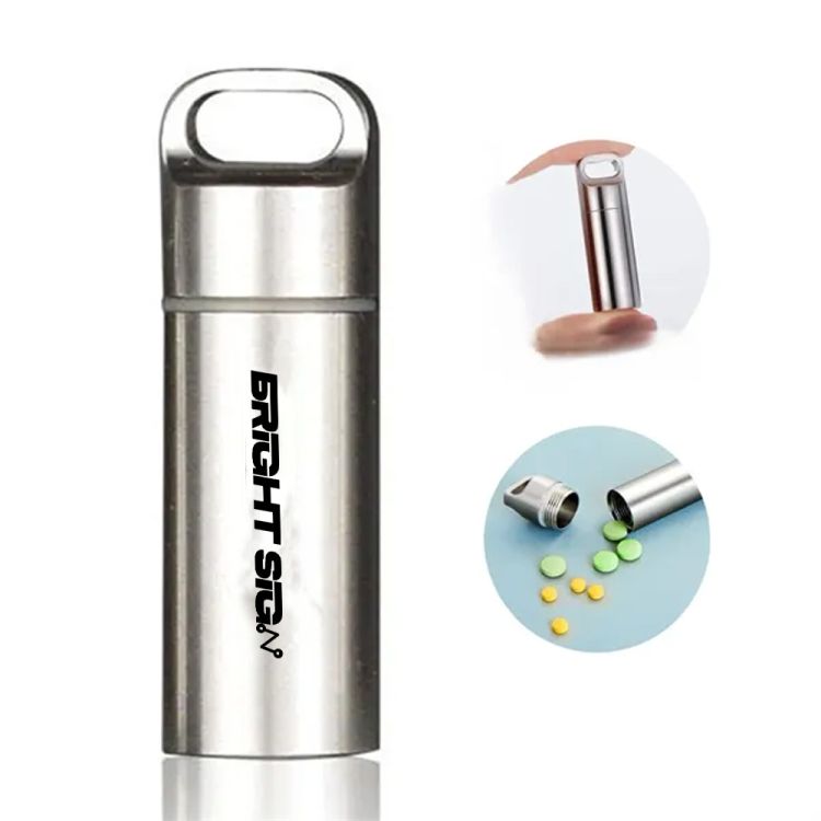 Emergency Capsule Pill Box Keychain 2