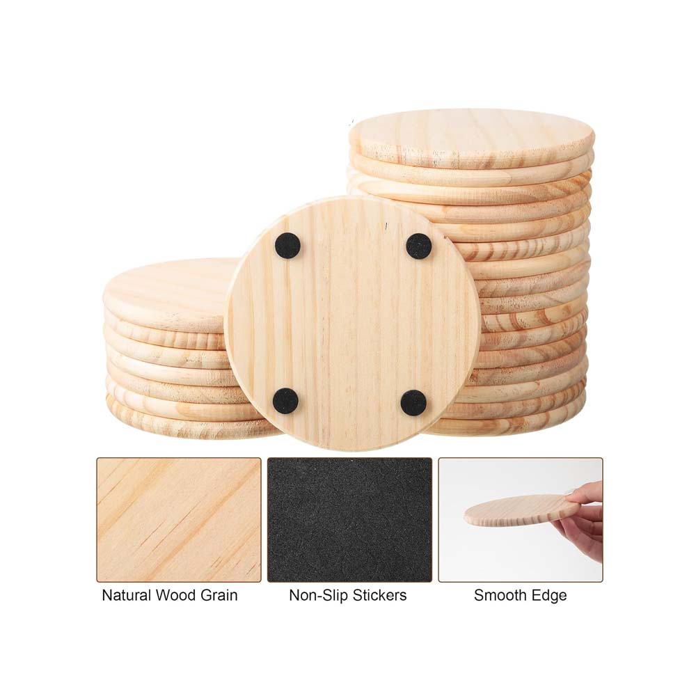 Blank Wooden Coasters For Crafts 2