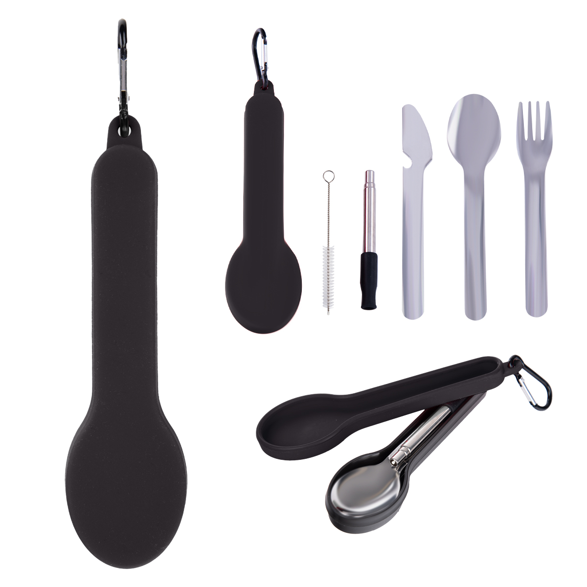 Travel Utensil Set With Silicone Holder 11