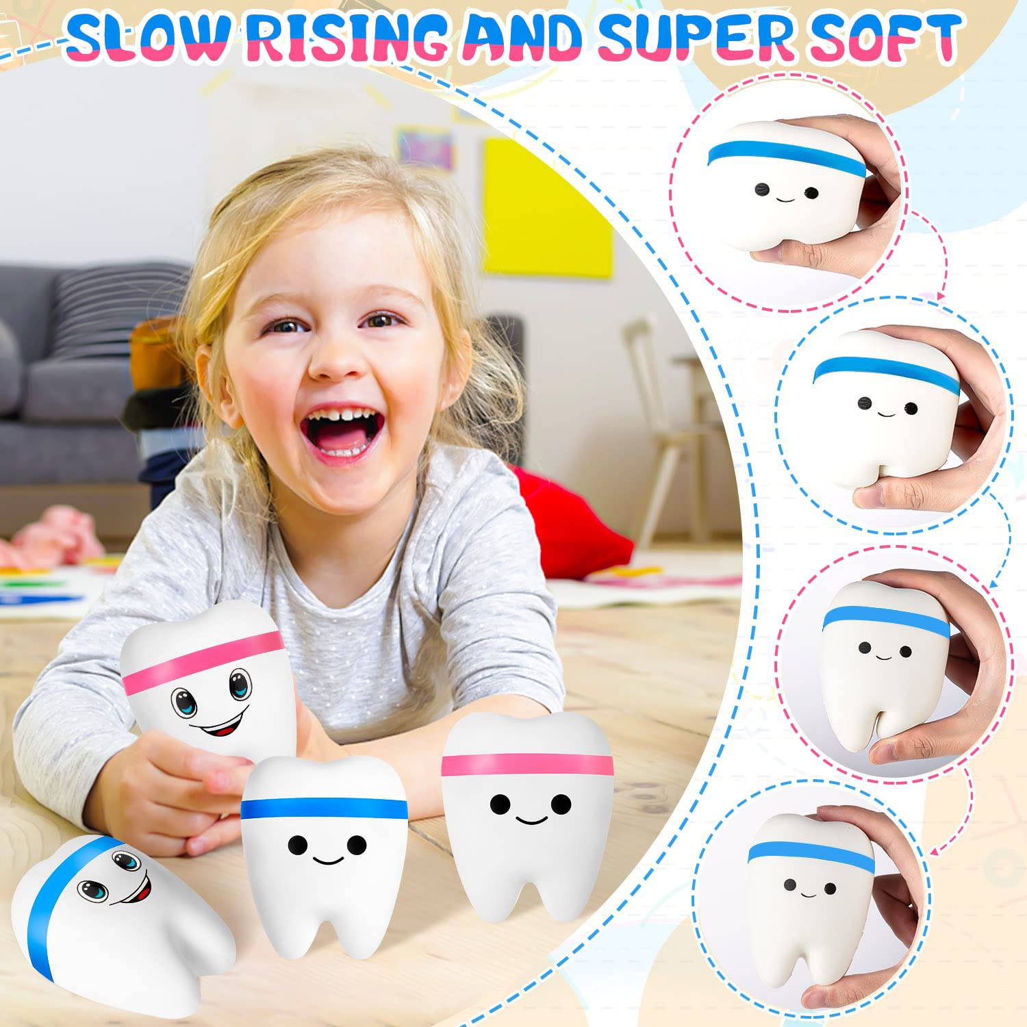 Simulation Teeth PU Slow Rebound Stress Relief Toy 5