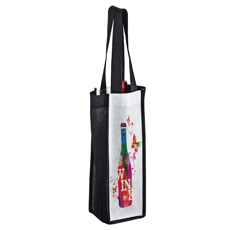 Dye Sublimated P.E.T. - 1 Bottle Wine Bag 1
