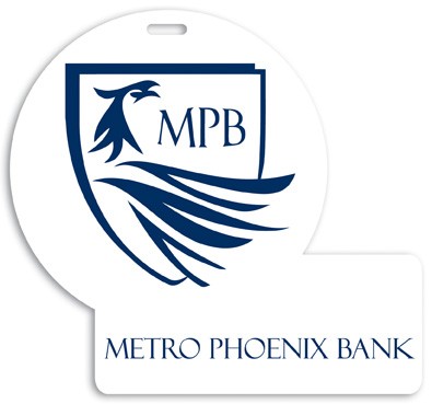 Screen Printed Poly Write-on Tag (4.875"x5.25") Round w/ Rectangle Bottom