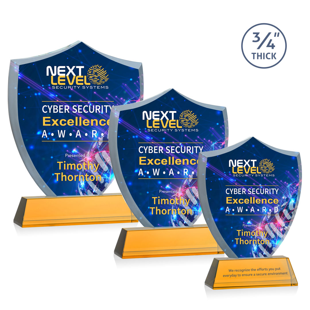 Scudo Shield VividPrint™ Award on Newhaven - Amber 5
