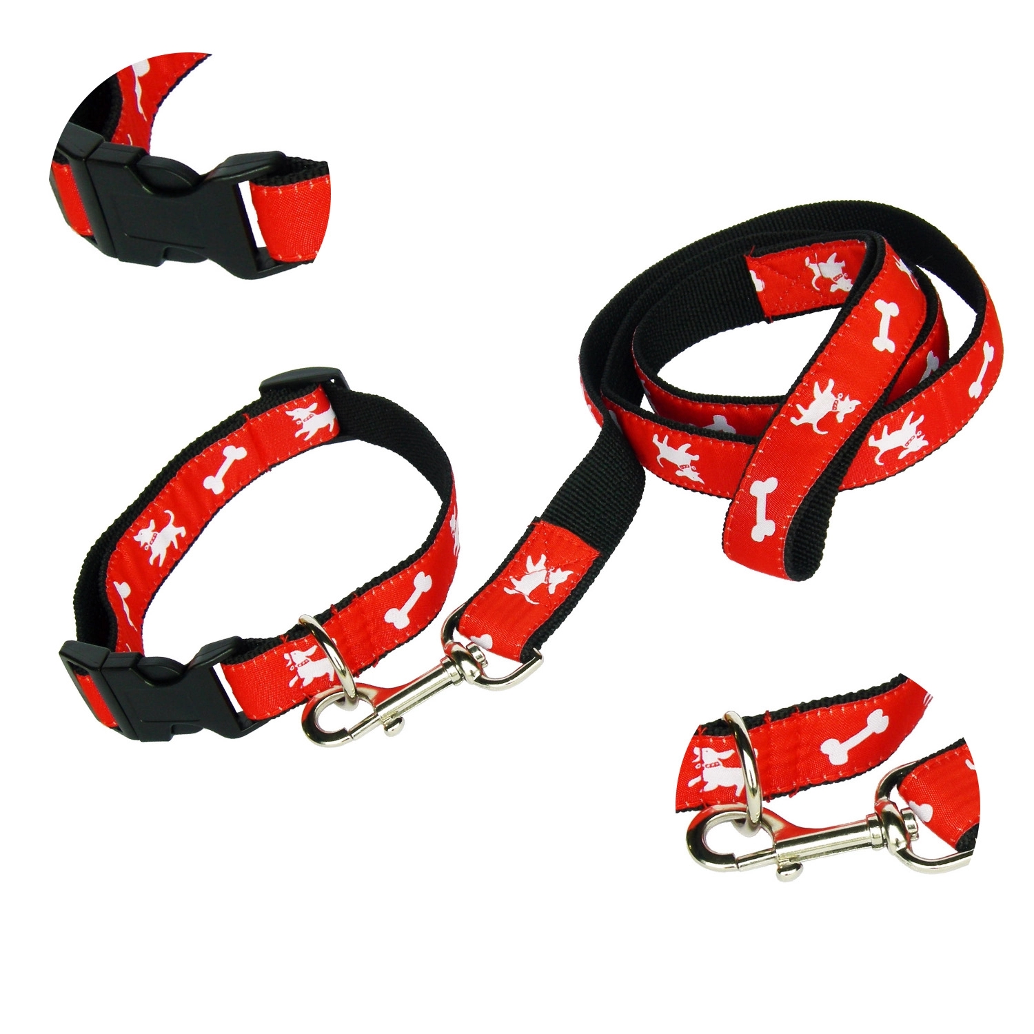 Dog Collar & Leash Set W/ Carabiner Hook 2