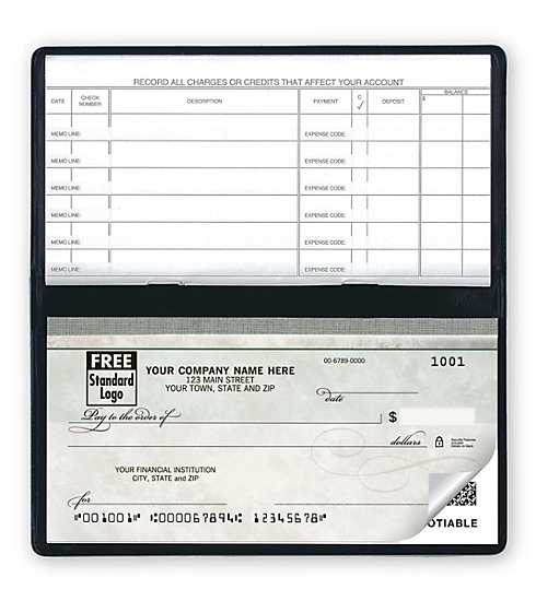 Checks, Compact Size Duplicate, Green Marble Design 2