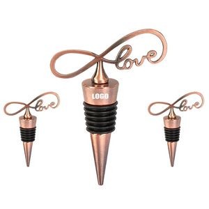 Stylish Ribbon Love Shaped Wine Cork Bottle Stopper 2