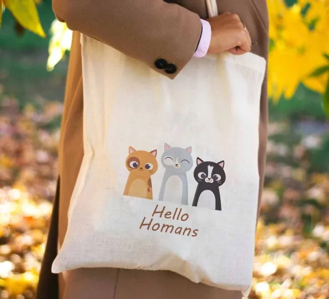 Canvas Tote Bags - Printed (Front only - without Gusset), custom tote bag with logo imprint 2